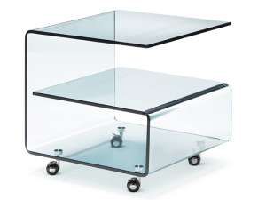 Прикроватный столик гнутое стекло
